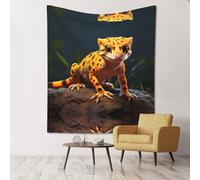 WZYWHJ Les tapisseries imprimées léopard Little Gecko à suspendre aux murs sont adaptées pour décorer un salon et une chambre à coucher 152,4 x 129,5 cm