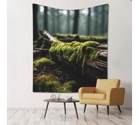 WZYWHJ Les tapisseries imprimées mousse sur bois mort à suspendre aux murs sont adaptées pour décorer un salon et une chambre. 152,4 x 129,5 cm