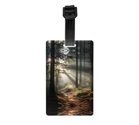 WZYWHJ Light in The Forest Étiquettes de sac à bagages, étiquettes de protection de la vie privée pour homme et femme