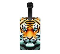 WZYWHJ Little Fat Tiger Head Étiquettes de sac à bagages pour homme et femme Étiquettes de protection de la vie privée