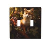 WZYWHJ Little Fox Picking Grapes Printing Plaque murale décorative 11,4 x 11,4 cm Durable et élégante pour les zones résidentielles et commerciales