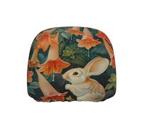 WZYWHJ Little Rabbit Under The Morning Glory Taie d'oreiller pour tête de siège de voiture camion General Motors Parts Housse de protection