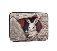 WZYWHJ Little White Rabbit in the Quilt Housse antichoc pour ordinateur portable 10" pour homme et femme, voyage d'affaires, école, bureau, usage quotidien