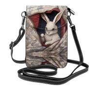 WZYWHJ Little White Rabbit in the Quilt Picture Sac à bandoulière en cuir pour femme avec bandoulière réglable