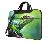 WZYWHJ Lizard Close-Up Impression Ultra-mince Portable Simple Épaule Sac Ordinateur Portable Accessoires Informatique Doux Antichoc pour Ordinateurs Portables, Noir , 15.6 inch