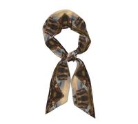 WZYWHJ Looking out to sea Écharpe en soie imprimée pour femme 118 x 7,9 cm