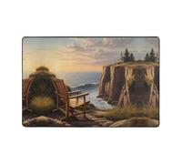 WZYWHJ Looking Out to Sea Tapis de sol antidérapant imprimé 91,4 x 61 cm pour salon, bureau, table basse, lit, balcon