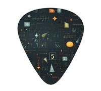 Wzywhj Lot de 12 médiators de guitare avec impression mathématique - Prise en main facile - Pour ukulélé, guitare acoustique et électrique