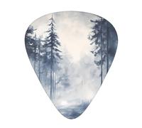 Wzywhj Lot de 12 médiators Forest In The Fog pour basse, ukulélé, guitare acoustique et électrique