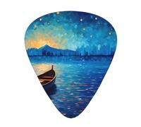 Wzywhj Lot de 12 médiators imprimés Boats In The Sea - Prise en main facile - Pour ukulélé, guitare électrique ou acoustique