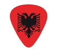 Wzywhj Lot de 12 médiators imprimés drapeau albanais - Prise en main facile - Pour ukulélé, guitare électrique ou acoustique