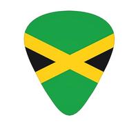 Wzywhj Lot de 12 médiators imprimés drapeau de la Jamaïque - Prise en main facile - Pour ukulélé, guitare électrique ou acoustique