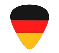 Wzywhj Lot de 12 médiators imprimés drapeau de l'Allemagne - Prise en main facile - Pour ukulélé, guitare électrique ou acoustique