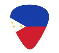 Wzywhj Lot de 12 médiators imprimés drapeau des Philippines, prise en main facile à tenir dans les mains, ukulélé, guitare électrique ou acoustique