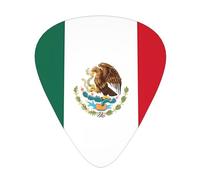 Wzywhj Lot de 12 médiators imprimés drapeau du Mexique - Prise en main facile - Pour ukulélé, guitare électrique ou acoustique
