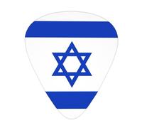 Wzywhj Lot de 12 médiators imprimés drapeau israélien - Prise en main facile - Pour ukulélé, guitare électrique ou acoustique
