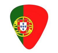 Wzywhj Lot de 12 médiators imprimés drapeau portugais, prise en main facile à tenir dans les mains, ukulélé, guitare électrique ou acoustique