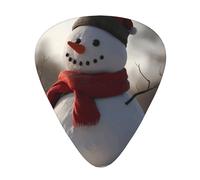 Wzywhj Lot de 12 médiators imprimés Little Snowman In The Forest - Prise en main facile - Pour ukulélé, guitare électrique ou acoustique