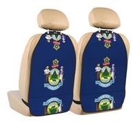WZYWHJ Lot de 2 coussins de rangement anti-coups de pied pour siège de voiture avec image du drapeau de l'État du Maine