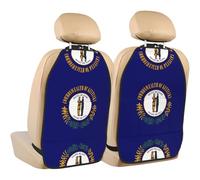 WZYWHJ Lot de 2 coussins de rangement anti-coups de pied pour siège de voiture avec image du drapeau du Kentucky State - Sac de rangement multifonction après installation