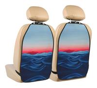 WZYWHJ Lot de 2 coussins de rangement anti-coups de pied pour siège de voiture avec impression de frontières maritimes