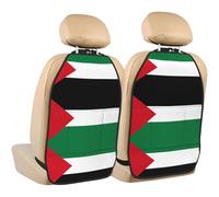 WZYWHJ Lot de 2 coussins de rangement anti-coups de pied pour siège de voiture Motif drapeau de l'État de Palestine