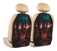 WZYWHJ Lot de 2 coussins de rangement pour siège de voiture avec lampe de poche et protection multifonction après installation