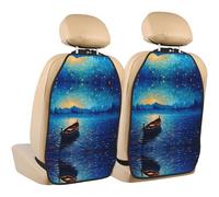 WZYWHJ Lot de 2 coussins de rangement pour siège de voiture Motif bateaux dans la mer