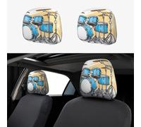 WZYWHJ Lot de 2 housses de coussin de siège universelles Motif batteur de dessin animé