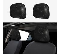 WZYWHJ Lot de 2 housses de coussin de siège universelles Motif galaxie Noir/blanc