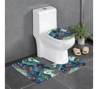 WZYWHJ Lot de 4 tapis de salle de bain de qualité avec imprimé colonie de fourmis, durables, faciles à nettoyer, adaptés pour salle de bain et toilettes