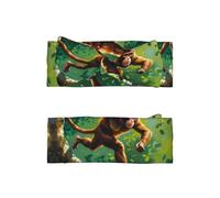 WZYWHJ Macaques on the tree Picture Baby Bow Headbands and Elastic Soft Hair Accessories for Newborn and Girls