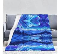 WZYWHJ Magnifique image aurore boréale épaisse 320 g Couverture en flanelle pour canapé, chambre à coucher, lit, chaise, couverture douce et confortable pour femme 167,6 x 228,6 cm