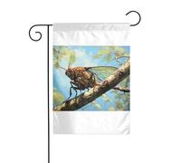 Wzywhj Magnifique image de sauterelle Drapeau de jardin d'été double face Décoration cour 30,5 x 45,7 cm