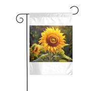 Wzywhj Magnifique image de tournesol drapeau de jardin d'été double face décoration cour 30,5 x 45,7 cm