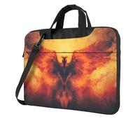 WZYWHJ Majestic Flame Bird Picture Sac d'ordinateur portable ultra-fin portable à épaule unique accessoires d'ordinateur doux antichoc pour ordinateurs portables, Noir , 13 inch