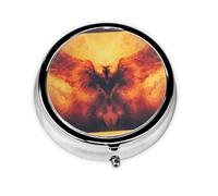 WZYWHJ Majestic Flame Boîte à médicaments circulaire avec compartiments Motif oiseau