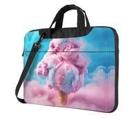 WZYWHJ Marshmallow Ice Cream Printing Ultra-Thin Portable Single Shoulder Laptop Bag Computer Accessories Soft Shockproof for Laptops, Noir , 15.6 inch