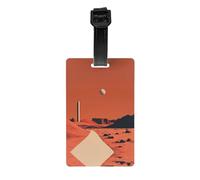 WZYWHJ Martian Highway Étiquettes de sac à bagages, étiquettes de protection de la vie privée pour homme et femme