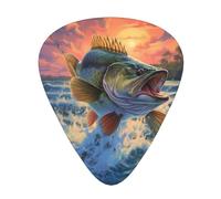 Wzywhj Médiator de guitare à motif vague pour guitare basse Prise en main facile Prise en main confortable Ukulélé, guitare acoustique et électrique, médiators de guitare 12