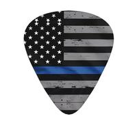 Wzywhj Médiator de guitare américain à motif drapeau bleu avec prise en main facile, sensation confortable, ukulélé, guitare acoustique et électrique, médiators de guitare 12