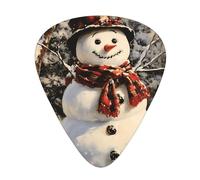 Wzywhj Médiator de guitare avec motif bonhomme de neige dans la neige - Prise en main facile - Sensation confortable - Ukulélé - Guitare acoustique et électrique - Médiators de guitare - 12