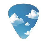 Wzywhj Médiator de guitare avec motif nuages blancs - Prise en main facile - Sensation confortable - Ukulélé - Guitare acoustique et électrique - 12