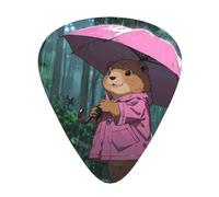 Wzywhj Médiator de guitare Groundhog avec parapluie - Prise en main facile - Sensation confortable - Ukulélé - Guitare acoustique et électrique - 12