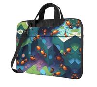 WZYWHJ Micro Ant Colony Prints Sac d'ordinateur portable ultra-fin portable à bandoulière pour ordinateur portable accessoires doux antichoc pour ordinateurs portables, Noir , 15.6 inch