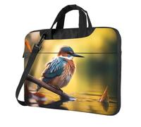 WZYWHJ Mignon Lagoon Bird Imprimés Ultra-mince Portable Simple Épaule Sac Ordinateur Portable Accessoires Informatique Doux Antichoc pour Ordinateurs Portables, Noir , 13 inch