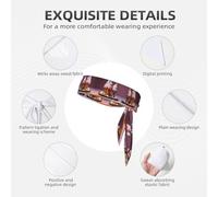 WZYWHJ Mini bandeau imprimé crème glacée, bandeau de sport pour homme et femme, bandeau à cheveux pour la course à pied, l'entraînement, le football