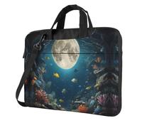 WZYWHJ Moon under the sea Printing Ultra-mince Portable Single Shoulder Laptop Bag Computer Accessories Soft Shockproof for Laptops, Noir , 13 inch