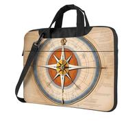 WZYWHJ Motif de navigation Law of the Compass - Ultra-mince - Portable - Sac à bandoulière pour ordinateur portable - Accessoires pour ordinateur portable - Souple et résistant aux chocs, Noir , 13