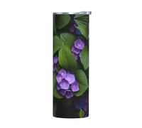 WZYWHJ Mug en acier inoxydable de qualité avec couvercle hermétique et effet isolant sans accessoires Motif hortensia 591 ml